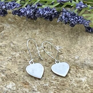 solid heart drop earrings main