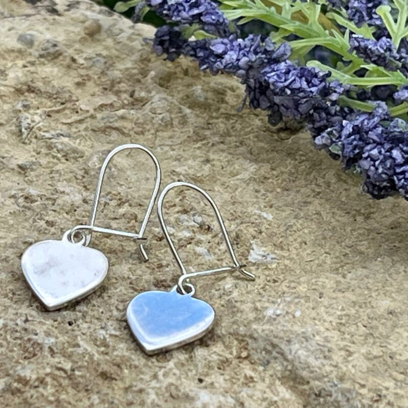 Solid Heart Drop Earrings