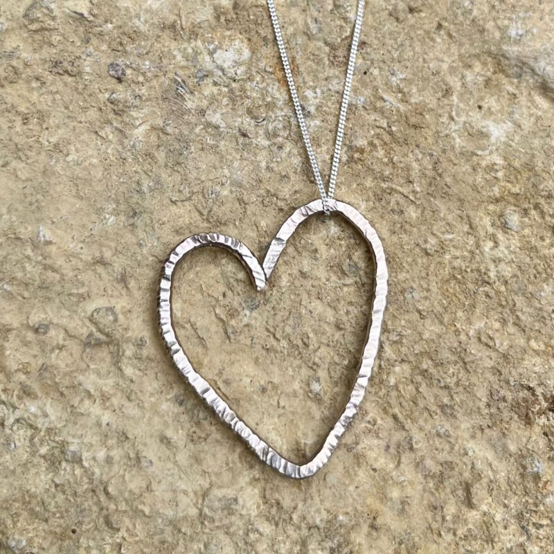 Silver heart pendant