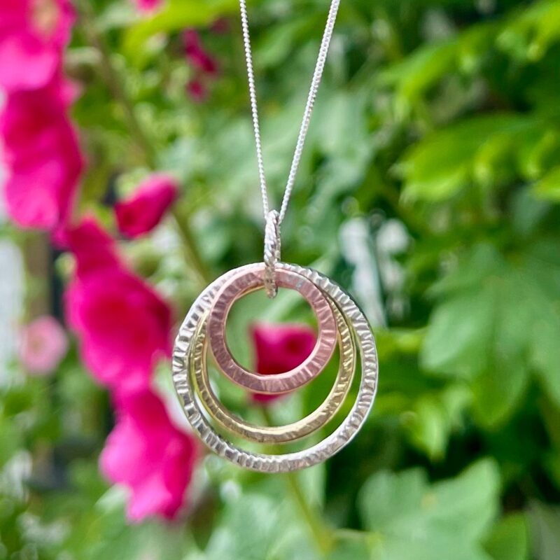 triple ring necklace